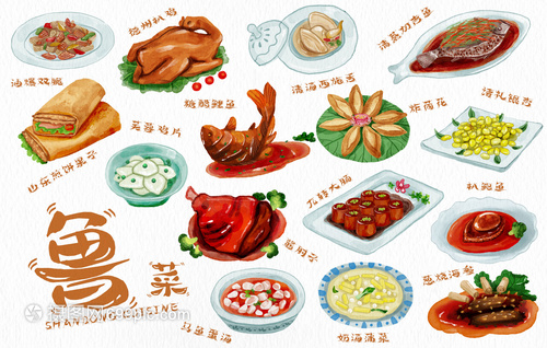 魯菜山東特色手繪美食